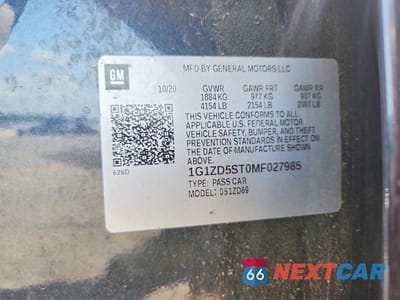 Zdjęcie 12 z 12 samochodu: 2021 CHEVROLET MALIBU LT VIN:1G1ZD5ST0MF027985 - miniatura