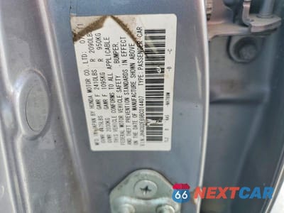 Zdjęcie 12 z 12 samochodu: 2011 ACURA TSX VIN:JH4CU2F69BC014407 - miniatura