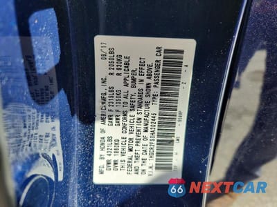 Zdjęcie 12 z 12 samochodu: 2017 HONDA ACCORD SPORT VIN:1HGCR2F50HA302445 - miniatura