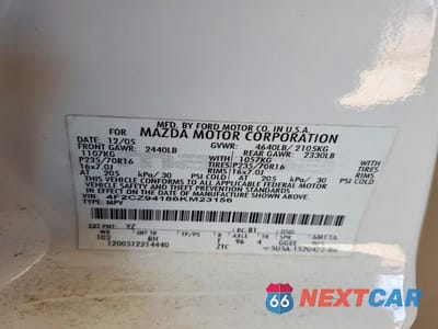 Zdjęcie 14 z 14 samochodu: 2006 MAZDA TRIBUTE S VIN:4F2CZ94186KM23156 - miniatura