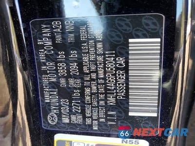 Zdjęcie 12 z 12 samochodu: 2023 HYUNDAI ELANTRA SE VIN:KMHLL4AG6PU580411 - miniatura