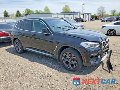 Czwarte zdjęcie samochodu z boku: 2021 BMW X3 XDRIVE30I VIN:5UXTY5C05M9F13424 - miniatura