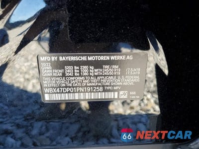 Zdjęcie 13 z 13 samochodu: 2023 BMW X3 SDRIVE30I VIN:WBX47DP01PN191258 - miniatura
