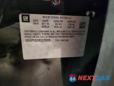 Zdjęcie 12 z 12 samochodu: 2016 CADILLAC CTS VIN:1G6AP5SX8G0175939 - miniatura