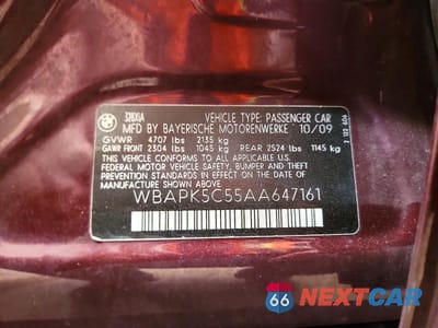 Zdjęcie 12 z 12 samochodu: 2010 BMW 328 XI SULEV VIN:WBAPK5C55AA647161 - miniatura