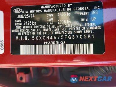 Zdjęcie 12 z 12 samochodu: 2015 KIA OPTIMA EX VIN:5XXGN4A75FG370581 - miniatura