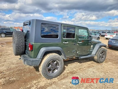 Trzecie zdjęcie samochodu z tyłu: 2008 JEEP WRANGLER UNLIMITED X VIN:1J8GA39198L583390 - miniatura