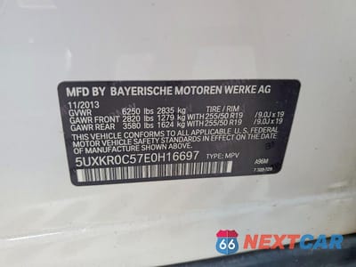 Zdjęcie 13 z 13 samochodu: 2014 BMW X5 XDRIVE35I VIN:5UXKR0C57E0H16697 - miniatura