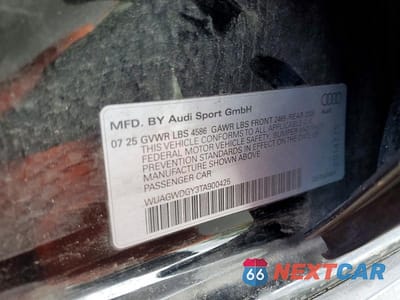 Zdjęcie 13 z 13 samochodu: 2026 AUDI RS3 VIN:WUAGWDGY3TA900425 - miniatura