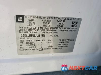 Zdjęcie 13 z 13 samochodu: 2018 GMC TERRAIN SLE VIN:3GKALUEU0JL194570 - miniatura