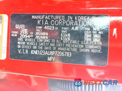 Zdjęcie 14 z 14 samochodu: 2023 KIA SOUL LX VIN:KNDJ23AU8P7206783 - miniatura