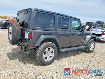 Trzecie zdjęcie samochodu z tyłu: 2020 JEEP WRANGLER UNLIMITED SPORT VIN:1C4HJXDG9LW267218 - miniatura