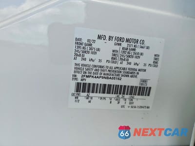 Zdjęcie 12 z 12 samochodu: 2022 FORD EDGE ST VIN:2FMPK4AP9NBA05162 - miniatura