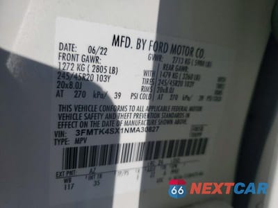 Zdjęcie 13 z 13 samochodu: 2022 FORD MUSTANG MACH-E GT VIN:3FMTK4SX1NMA30827 - miniatura