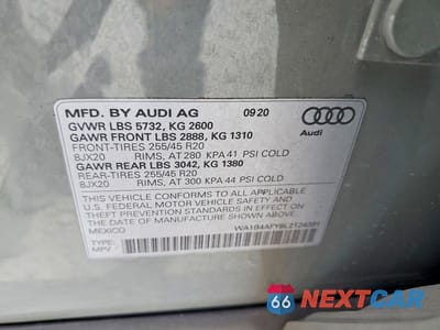 Zdjęcie 13 z 13 samochodu: 2020 AUDI SQ5 PREMIUM PLUS VIN:WA1B4AFY8L2124391 - miniatura