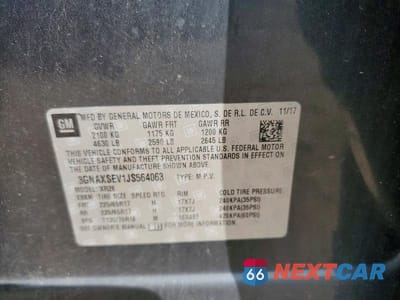 Zdjęcie 13 z 13 samochodu: 2018 CHEVROLET EQUINOX LT VIN:3GNAXSEV1JS564063 - miniatura