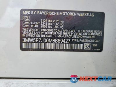 Zdjęcie 13 z 13 samochodu: 2021 BMW 330E VIN:3MW5P7J00M8B89427 - miniatura