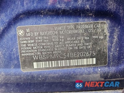 Zdjęcie 12 z 12 samochodu: 2011 BMW M3 AUTOMATIC VIN:WBSPM9C54BE202675 - miniatura