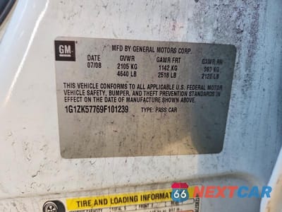 Zdjęcie 12 z 12 samochodu: 2009 CHEVROLET MALIBU LTZ VIN:1G1ZK57769F101239 - miniatura