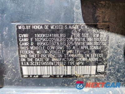 Zdjęcie 13 z 13 samochodu: 2024 HONDA HR-V SPORT VIN:3CZRZ1H55RM726962 - miniatura