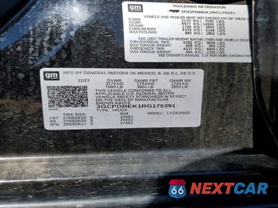 Zdjęcie 12 z 12 samochodu: 2024 CHEVROLET SILVERADO K1500 CUSTOM VIN:3GCPDBEK1RG175391 - miniatura