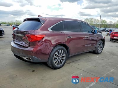 Trzecie zdjęcie samochodu z tyłu: 2016 ACURA MDX TECHNOLOGY VIN:5FRYD4H40GB018966 - miniatura