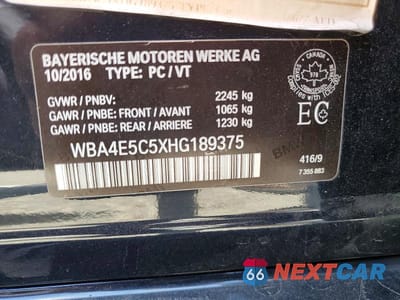 Zdjęcie 12 z 12 samochodu: 2017 BMW 440XI GRAN COUPE VIN:WBA4E5C5XHG189375 - miniatura