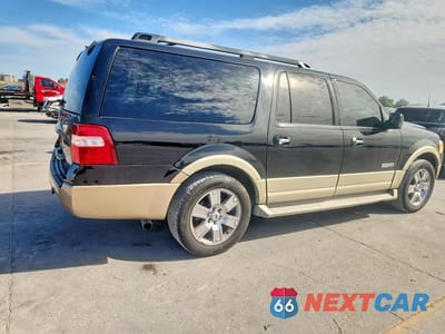 Trzecie zdjęcie samochodu z tyłu: 2008 FORD EXPEDITION EL EDDIE BAUER VIN:1FMFK17598LA70856 - miniatura