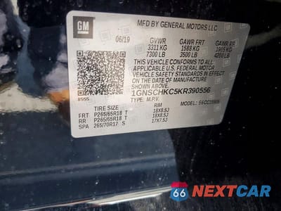 Zdjęcie 13 z 13 samochodu: 2019 CHEVROLET SUBURBAN C1500 LT VIN:1GNSCHKC5KR390556 - miniatura