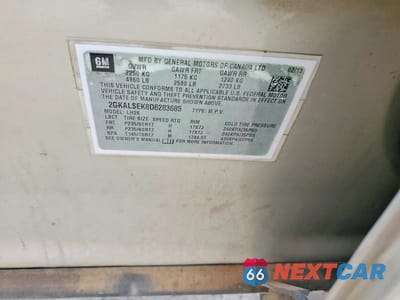 Zdjęcie 13 z 13 samochodu: 2013 GMC TERRAIN SLE VIN:2GKALSEK8D6283685 - miniatura