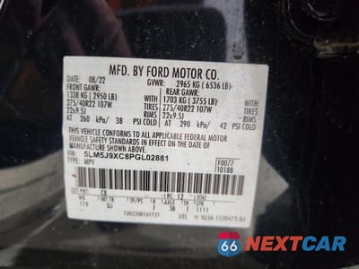 Zdjęcie 14 z 14 samochodu: 2023 LINCOLN AVIATOR BLACK LABEL VIN:5LM5J9XC8PGL02881 - miniatura