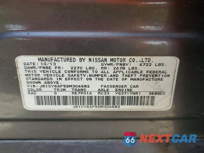 Zdjęcie 12 z 12 samochodu: 2013 INFINITI G37 SEDAN JOURNEY VIN:JN1CV6AP5DM304682 - miniatura