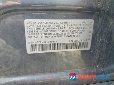 Zdjęcie 12 z 12 samochodu: 2011 VOLKSWAGEN CC SPORT VIN:WVWMP7AN4BE709018 - miniatura