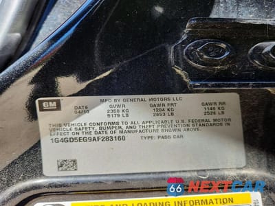 Zdjęcie 13 z 13 samochodu: 2010 BUICK LACROSSE CXL VIN:1G4GD5EG9AF283160 - miniatura