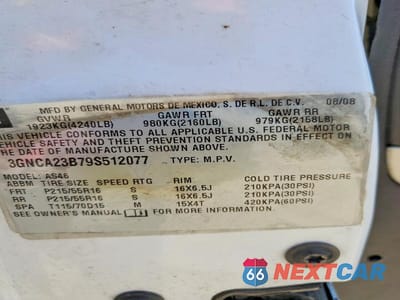 Zdjęcie 13 z 13 samochodu: 2009 CHEVROLET HHR LT VIN:3GNCA23B79S512077 - miniatura