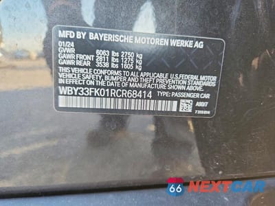 Zdjęcie 13 z 13 samochodu: 2024 BMW I5 EDRIVE 40 VIN:WBY33FK01RCR68414 - miniatura