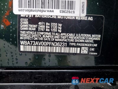 Zdjęcie 12 z 12 samochodu: 2023 BMW 430XI GRAN COUPE VIN:WBA73AV00PFN36231 - miniatura