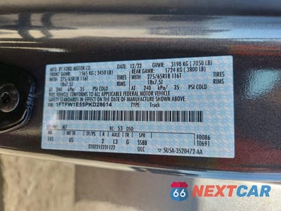 Zdjęcie 13 z 13 samochodu: 2023 FORD F150 SUPERCREW VIN:1FTFW1E55PKD28614 - miniatura