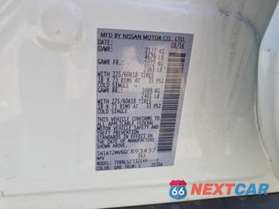 Zdjęcie 14 z 14 samochodu: 2016 NISSAN ROGUE SL VIN:5N1AT2MV6GC893437 - miniatura