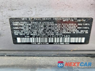 Zdjęcie 13 z 13 samochodu: 2006 SUBARU FORESTER VIN:JF2SH6AC1AG732340 - miniatura