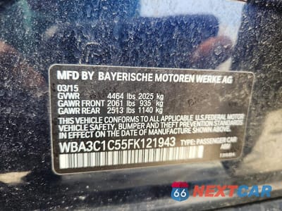 Zdjęcie 12 z 12 samochodu: 2015 BMW 328 I SULEV VIN:WBA3C1C55FK121943 - miniatura