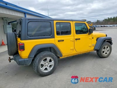 Trzecie zdjęcie samochodu z tyłu: 2018 JEEP WRANGLER UNLIMITED SPORT VIN:1C4HJXDN4JW318975 - miniatura