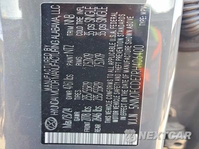 Zdjęcie 14 z 14 samochodu: 2024 HYUNDAI TUCSON SEL VIN:5NMJFCDE7RH406400 - miniatura