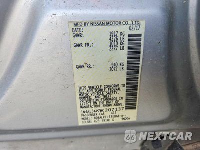 Zdjęcie 12 z 12 samochodu: 2017 NISSAN ALTIMA 2.5 SL VIN:1N4AL3AP7HC207137 - miniatura