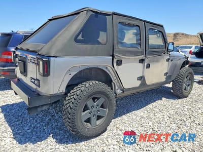 Trzecie zdjęcie samochodu z tyłu: 2018 JEEP WRANGLER UNLIMITED SPORT VIN:1C4HJWDG9JL930991 - miniatura