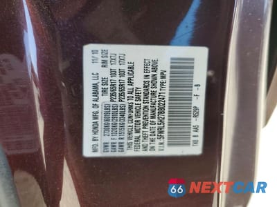 Zdjęcie 13 z 13 samochodu: 2011 HONDA ODYSSEY LX VIN:5FNRL5H27BB022471 - miniatura