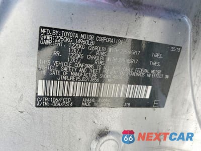 Zdjęcie 13 z 13 samochodu: 2018 TOYOTA RAV4 HYBRID LE VIN:JTMRJREV5JD213856 - miniatura