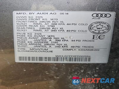 Zdjęcie 13 z 13 samochodu: 2015 AUDI Q7 PREMIUM PLUS VIN:WA1LGCFE6FD002554 - miniatura