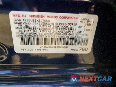 Zdjęcie 13 z 13 samochodu: 2014 MITSUBISHI OUTLANDER SE VIN:JA4AD3A35EZ003332 - miniatura