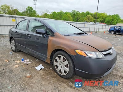 Czwarte zdjęcie samochodu z boku: 2007 HONDA CIVIC LX VIN:1HGFA16527L039005 - miniatura